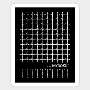 Mydoku_W001_001_F: Sudoku, Sudoku coloring, logic, logic puzzle, holiday puzzle, fun, away from screen Sticker